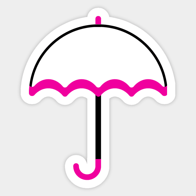 Pink Umbrella Sticker by byebyesally